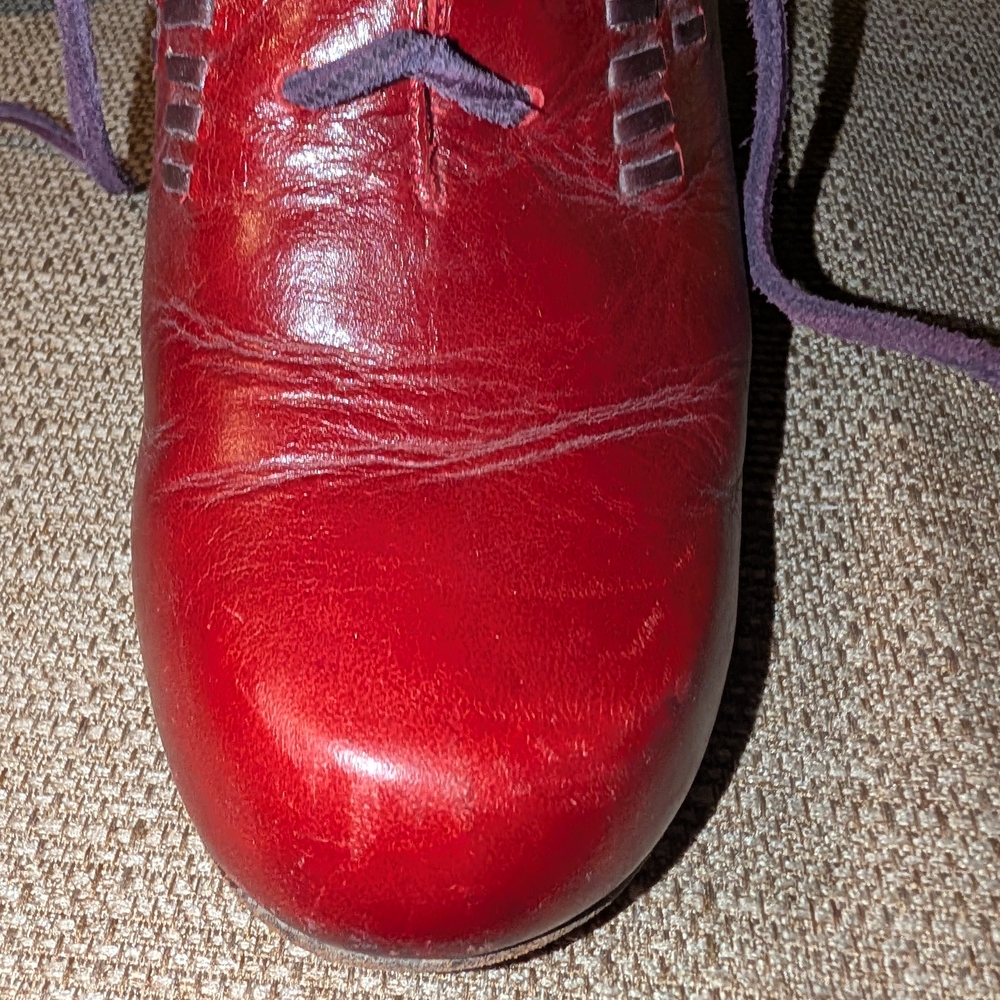 John Fleuvog Red Lace-Up Heels - Picture 12 of 16